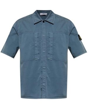 Stone Island Short Sleeve Shirts - Blue