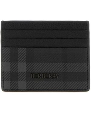 Burberry Accessoires ,Grijs ,City Check Card Case - Zwart