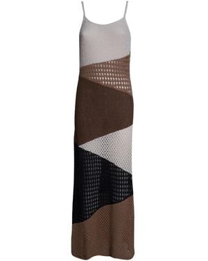 Akep Knitted Dresses - Brown