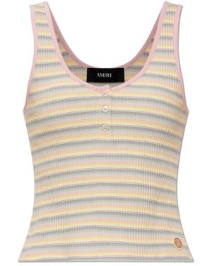 Amiri Sleeveless Tops - Blanco