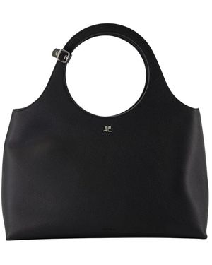Courreges Schwarze Leder-Schultertasche