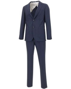 Barba Napoli Single Breasted Suits - Blue