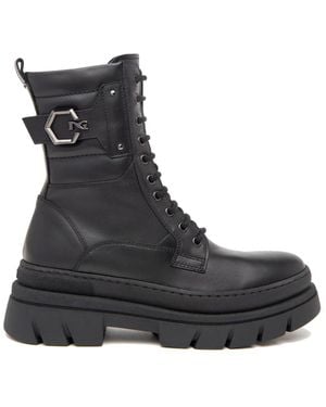 Nero Giardini Lace-Up Boots - Negro