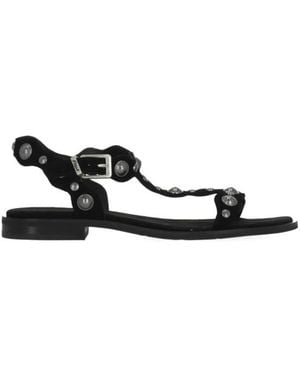 Ash Flat Sandals - Black