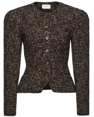 Magda Butrym Tweed Jas - Zwart