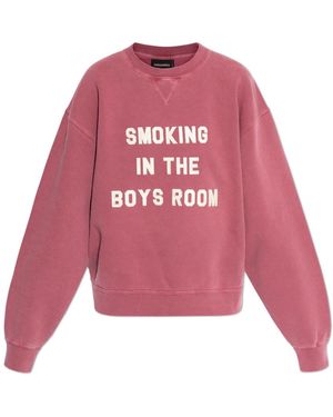 DSquared² Hoodies & Sweatvesten ,Roze ,Katoen Patch Sweatshirt