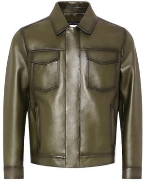 Yves Salomon Leather Jackets - Green