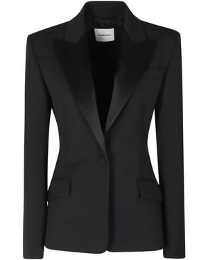 ANDAMANE Jassen ,Zwart ,Leer Bianca Smoking Getailleerde Blazer