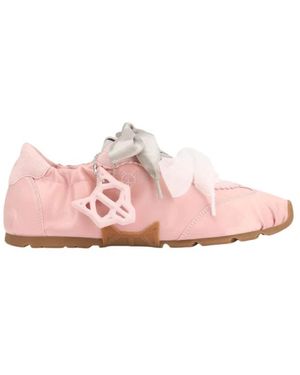 Naked Wolfe Schoenen ,Roze ,Wol Schattige Satin Sneaker