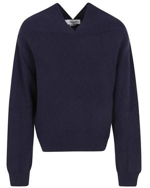 Victoria Beckham V-Neck Knitwear - Azul