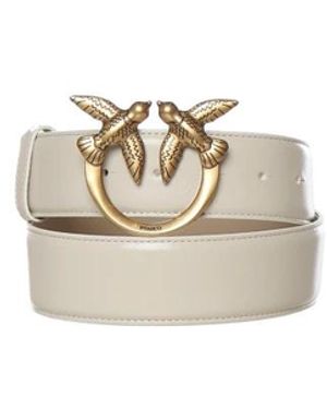 Pinko Accessoires ,Wit ,Leer Love Berry H4 Belt - Metallic