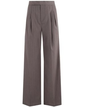 Isabelle Blanche Wide Trousers - Marron
