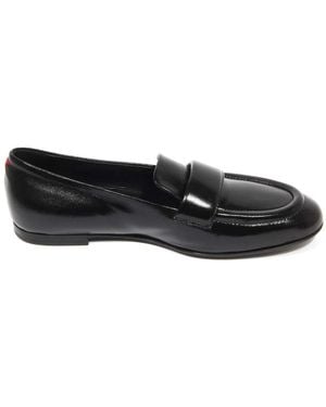 Halmanera Schoenen ,Zwart ,Leer Vintage Effect Loafers Edin 03 Glaze Nero
