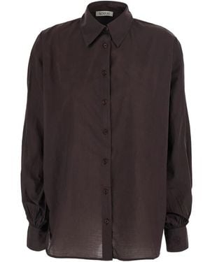 SOSUE Antonia Classica Voile Bluse - Braun