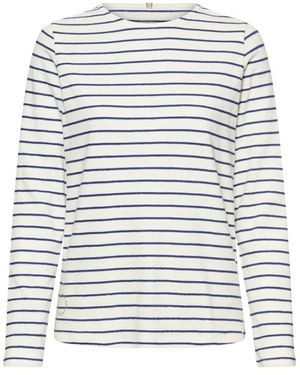 Camel Active Gestreepte Long Sleeve Top - Wit