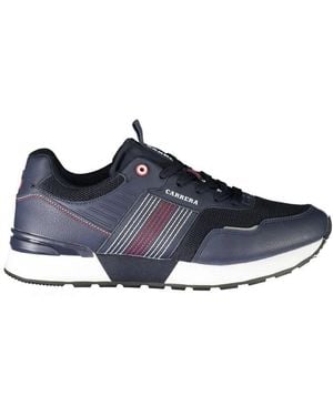 Carrera Blaue polyester-sneaker mit kontrastdetails