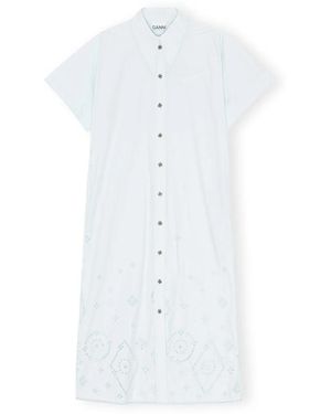 Ganni Shirt Dresses - White