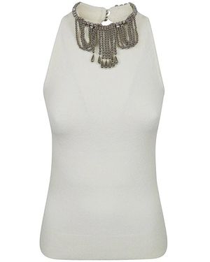 Rabanne Sleeveless Tops - Grey