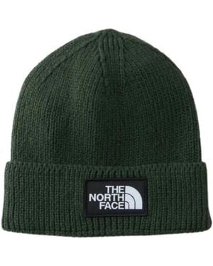 The North Face Logo Box Cuffed Beanie - Groen