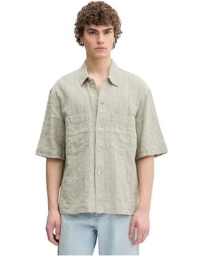 sunflower Overhemden ,Groen ,Katoen Short Sleeve Shirt - Grijs