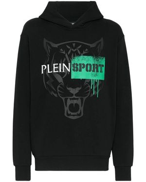 Philipp Plein Hooded Sweatshirt Tiger - Zwart