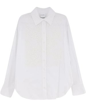 Nude Katoenen Kanten Blouse - Wit