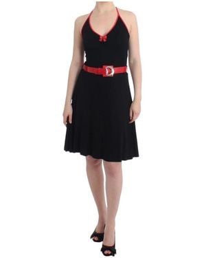 Roccobarocco Black belted palladio dress - Nero