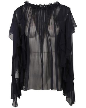 Alberta Ferretti Chiffon Shirt - Black