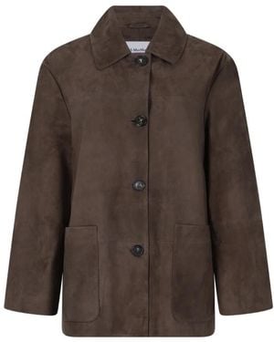 Max Mara Jassen ,Bruin ,Suède Suède Jas