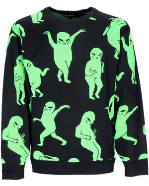 RIPNDIP Alien Dance Party Strickpullover Schwarz - Grün