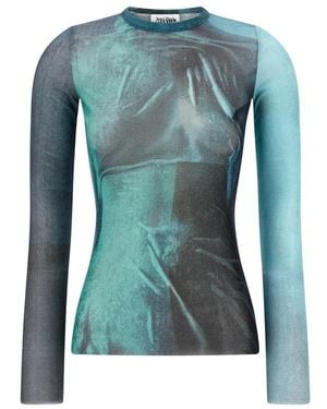 Jean Paul Gaultier Long Sleeve T-Shirts - Blue