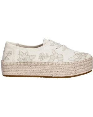 TOMS Valencia Schnür-Plateau-Espadrilles - Weiß