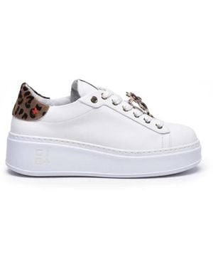 GIO+ Leopardenmuster Sneakers - Weiß