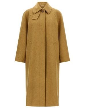 A.P.C. Jassen ,Katoen Effen Kleur Jas Met Raglanmouwen - Naturel