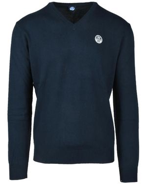 North Sails V-Neck Knitwear - Blu