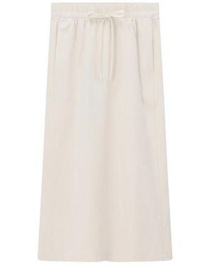 Weekend by Maxmara Rokken ,Katoen Milano Knit Midi Rok - Wit