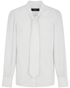 Gucci Zijden Blouse Met Strik - Wit
