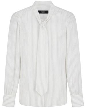 Gucci Zijden Blouse Met Strik - Wit