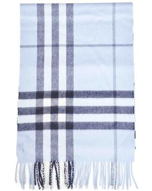Burberry Accessoires ,Blauw ,Kasjmier Check Cashmere Sjaal