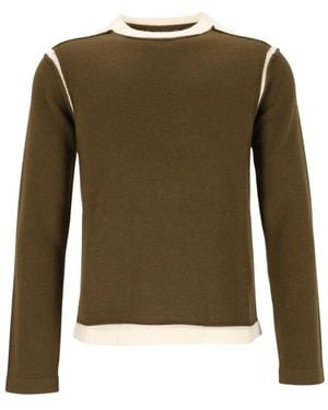 MM6 by Maison Margiela Round-Neck Knitwear - Green