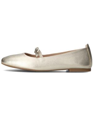 Unisa Goldene Ballerinas Mit Eckiger Spitze - Weiß