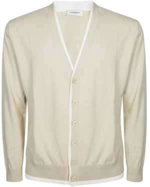 Paolo Pecora Cardigan Contrasti - Weiß
