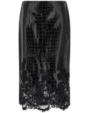 Ermanno Scervino Leather Skirts - Negro