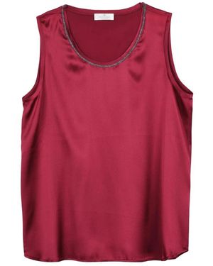 Panicale Tops ,Rood ,Satijn Top Van Satijn