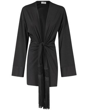ANDAMANE Nachtkleding ,Zwart ,Leer Hall Mini Robe