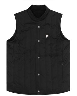 Lyle & Scott Gilet trapuntato reversibile - Nero