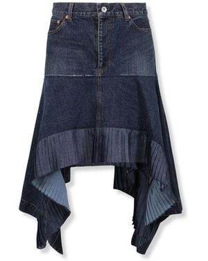 Sacai Denim Skirts - Blue