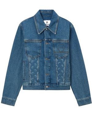 Marine Serre Denim Jackets - Azul