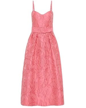 Rebecca Vallance Rosa Blumige Kleid Mit Verstellbaren Trägern - Pink