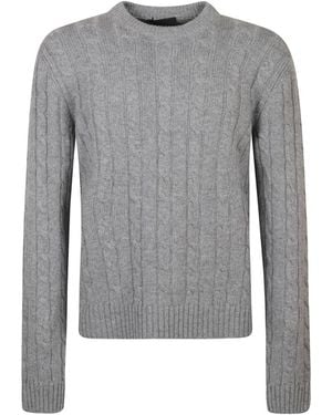 Prada Rundhals-Strickware - Grau